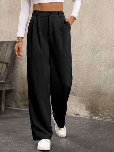 Pantaloni da tuta casual a vita alta da donna