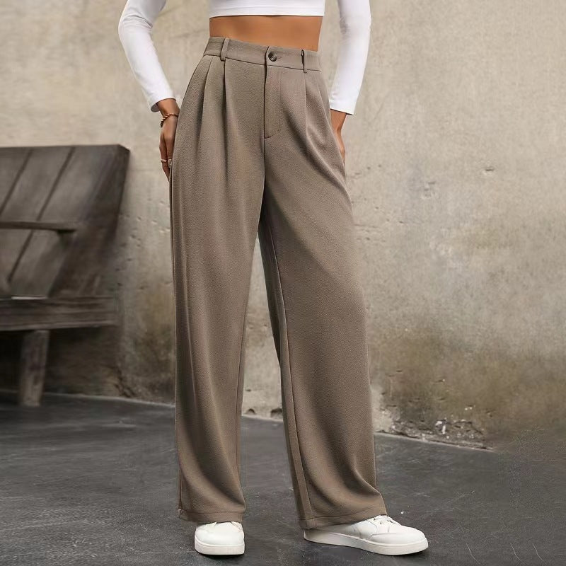 Pantaloni da tuta casual a vita alta da donna