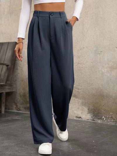 Pantaloni da tuta casual a vita alta da donna